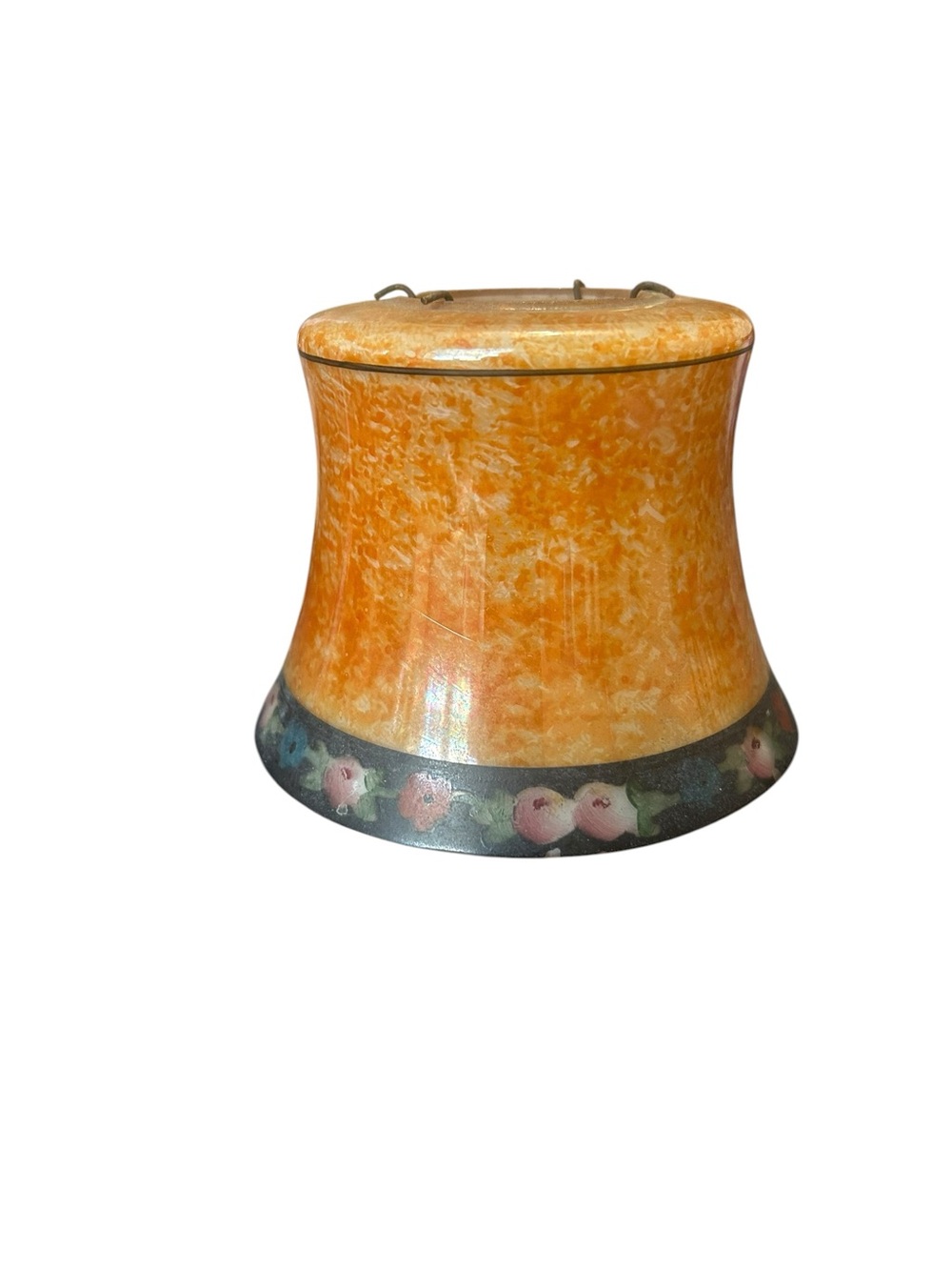 Vintage Art Deco glass lamp shade hand painted lot of 2 - Picture 2 of 4